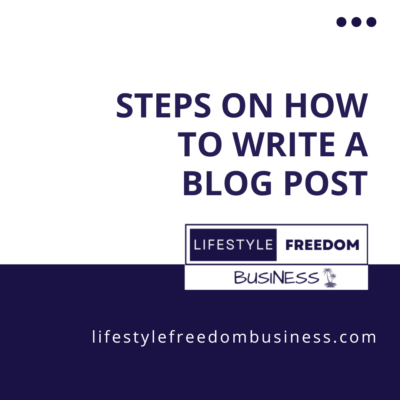 steps on how to write a blog post