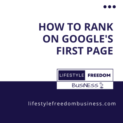 how to rank on google's first page