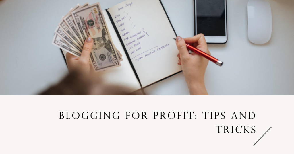 how to blog for profit